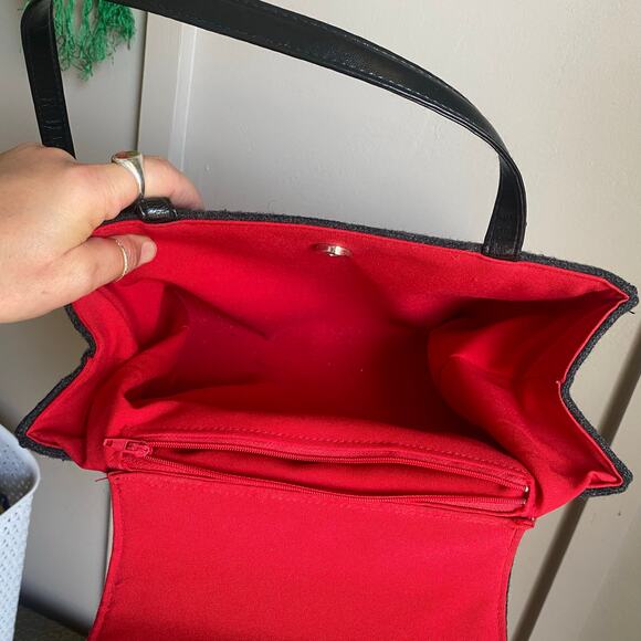 Kate Spade Wool Grey shoulder Purse Bag - Picture 6 of 9